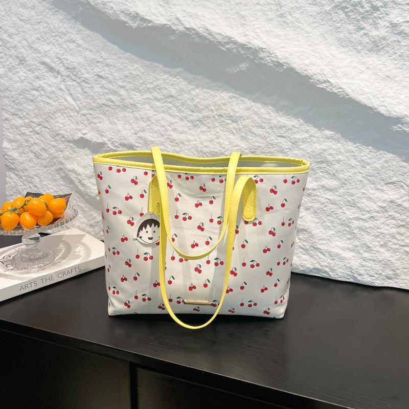 Cute Sweet Print Trend Fashion Large Capacity Commuting Practical Versatile Daily Tote Bag Shoulder Armpit Bag Women