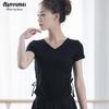 Women's V-Neck Modal Long Sleeve Dancewear Top for Latin & Ethnic Dance Practices