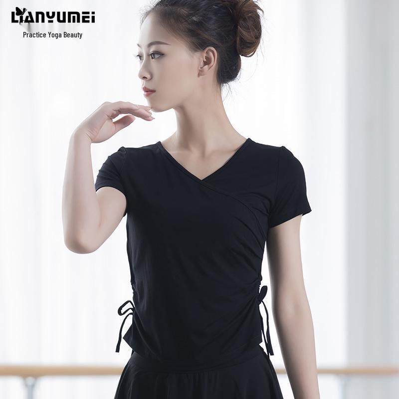Women's V-Neck Modal Long Sleeve Dancewear Top for Latin & Ethnic Dance Practices