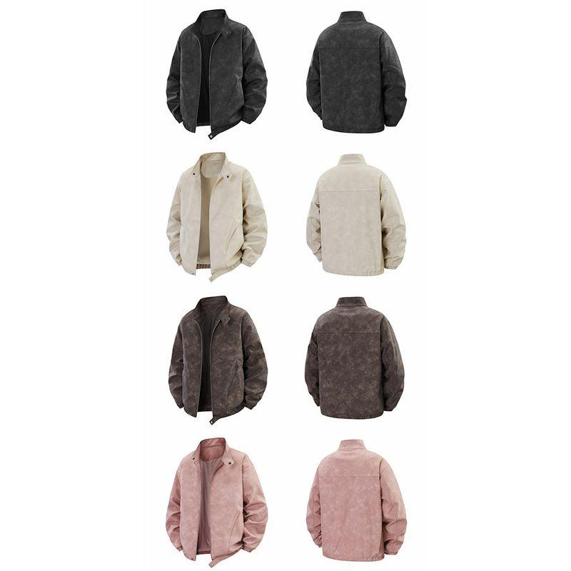 Design-Focused Niche Stand-Collar Leather Jacket for Men and Women, Trendy Brand Autumn and Winter Couple's Jacket, Biker Jacket, American-Style Coat