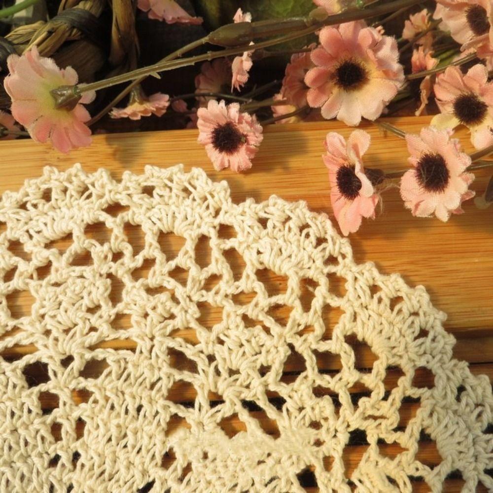 Vintage Table Mat Round Crochet Placemet New Wedding Event Decor