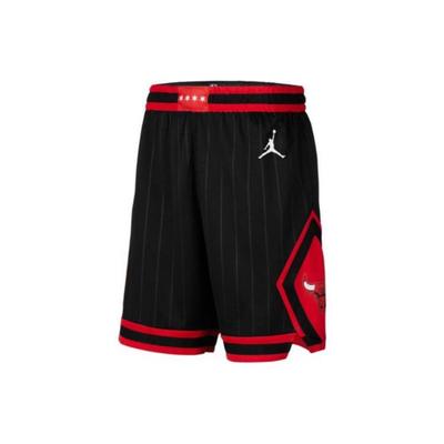 Jordan NBA Bulls Team Edizione Limitata Color Block Stampa Logo Pantaloncini da Basket Dritti a Vita Media Unisex Neri CV9555-010