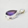 Natural Amethyst Pendant-925 Sterling Silver Handmade Pendant-Teardrop Crystal Pendant-Anniversary Pendant