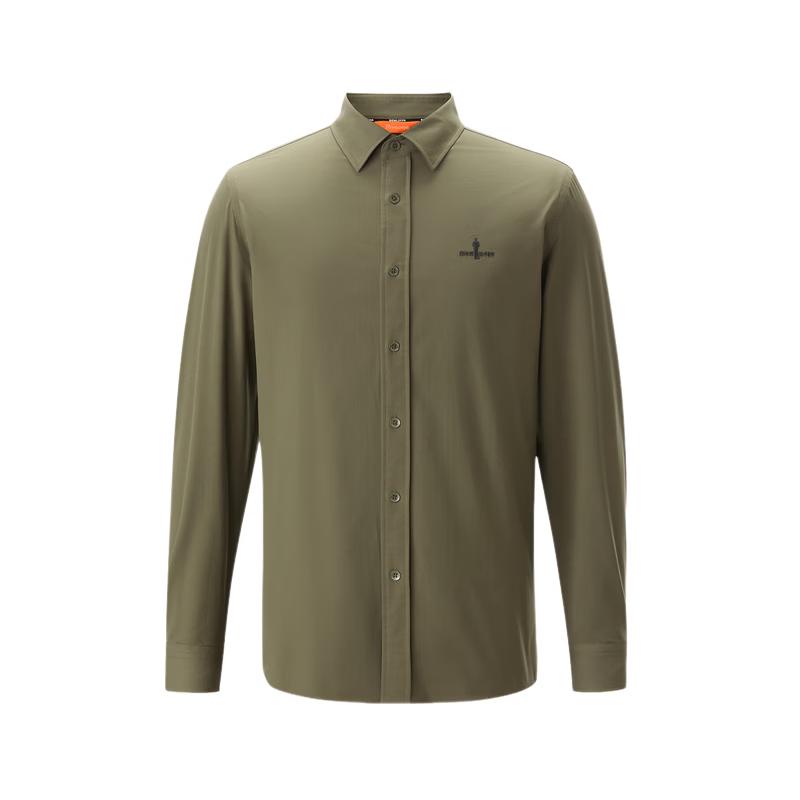 Biyinlefen Men's Ultralight Long-Sleeve Lapel Shirt