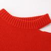 Sacai 22-06291 Red Shoulder Cut Knit Tops 2 RedUsed