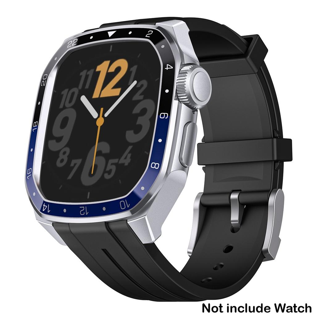 Luxury Carbon Fiber for Apple iWatch Series 11 10 46mm Modification Mod Kit Metal Frame Case for iWatch S11 10 46MM Case Strap