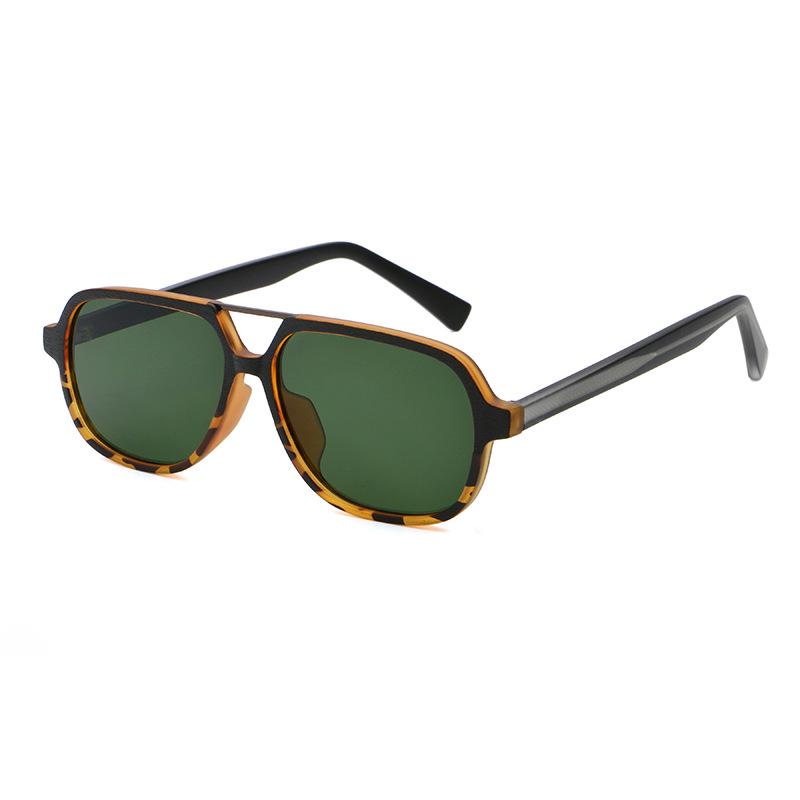 

2026 Double Bridge High-End Retro Frog-Style Sunglasses with Sun Protection, Men s Model 6821