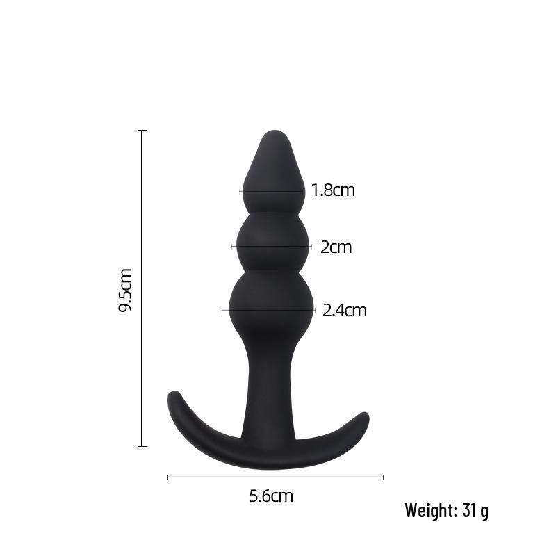 Portable Silicone Anal Plug Beads for Men & Women - Wearable Anus Dilator for Travel & SM Erotic Use