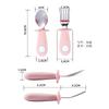 Baby Panda Shape Silicone Spoon and Fork Stainless Steel Baby Feeding Spoon