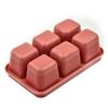 Hassle Ice Cube Maker with 6 Grid Ice Tray and Lid Silicone Ice Cube Box