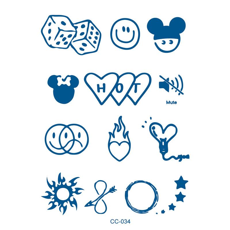 Herbal plant finger cochlear small picture juice tattoo stickers last 15 days ins wind semi-permanent