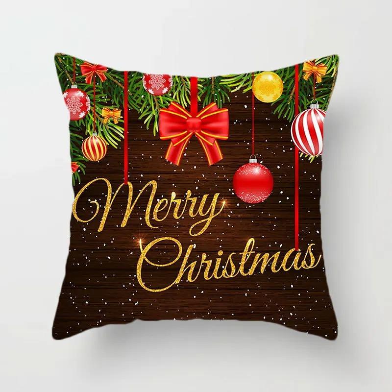 Christmas Themed Pillowcases Car Accessories Office Santa Claus Living Room Sofa Home Pillowcases