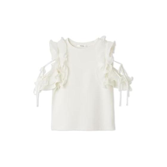 [Sneider] Pleated Ruffle Cut Pullover SWCT254128 Women s
