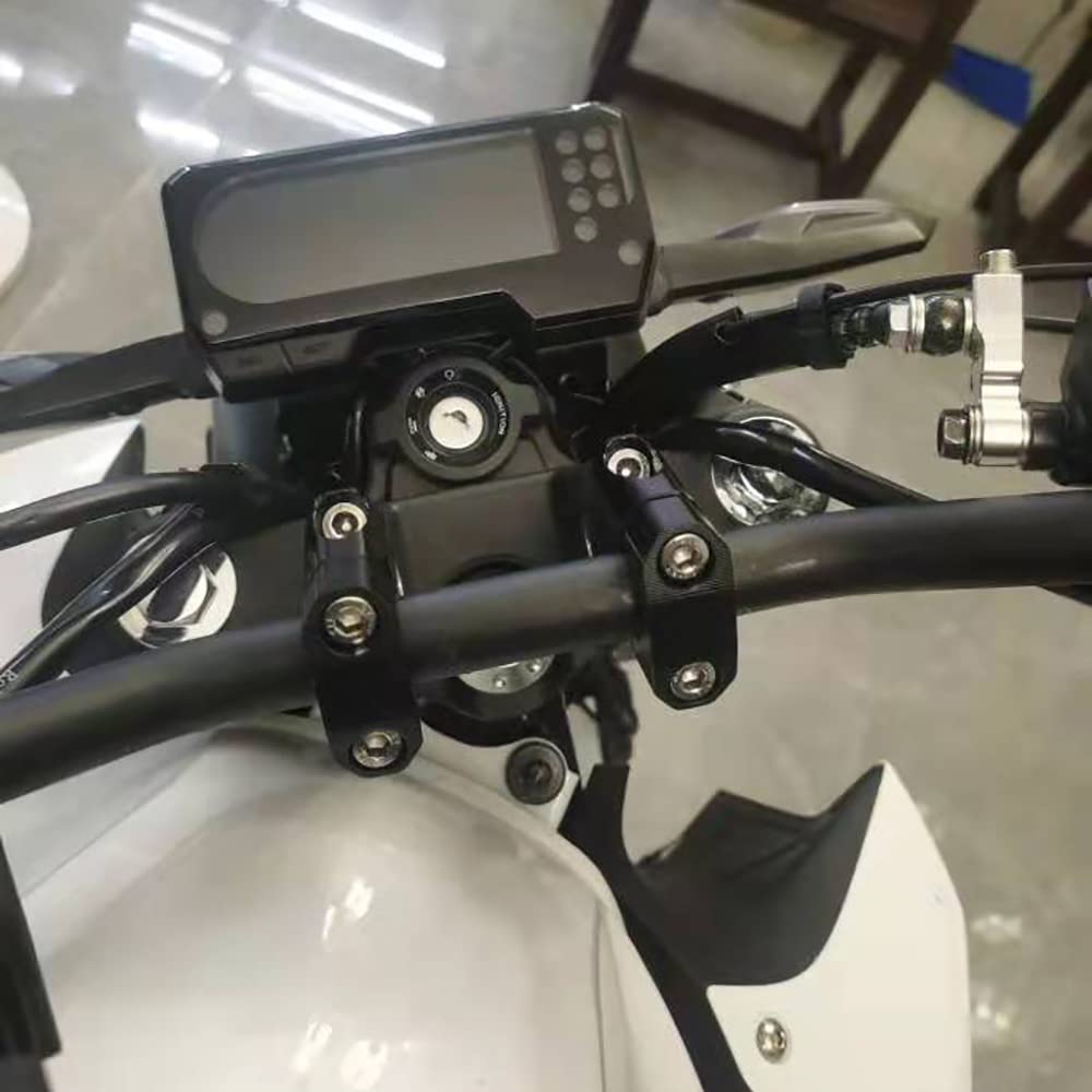 LEDISHUN Motorcycle Setback Spacer for CB650R (2019-2023) - Handlebar Upper Holder, 28mm Up, 20mm Back (Black)