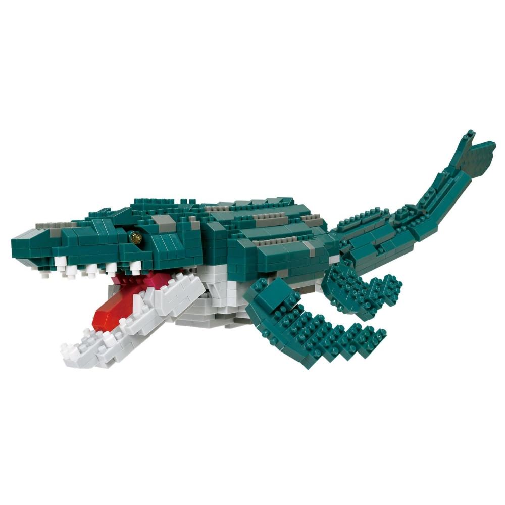 Kawada Nanoblock Dinosaurier DX Mosasaurus 6,5 x 12,5 x 32 cm, ab 12 Jahren, Interior Hobby NBM-053