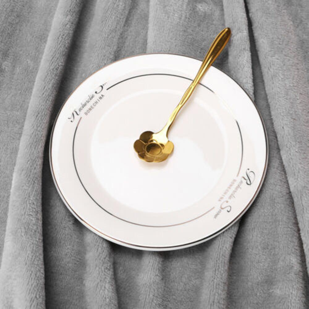 

Kitchen Coffee Spoon Stainless Steel Dessert Flower Shape Rustproof Scoop Stirring Sugar Tableware Tea Teaspoon Useful China Mainland