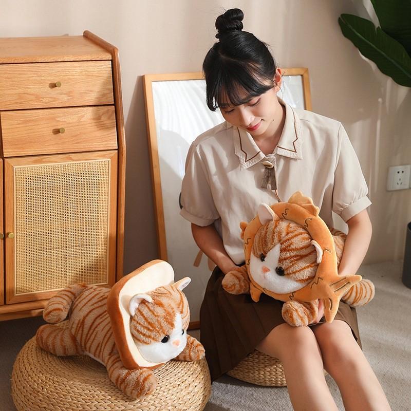 Lion Flower Bread Headwear Cat Plush Toy Cartoon Stuffed Doll Decoration Gift