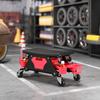 Rolling Mechanic Stool, 135kg Capacity Workshop Stool with 360 degrees Swivel Wheels, Roller Creeper Seat with Slide Out Tool Trays, Drawer