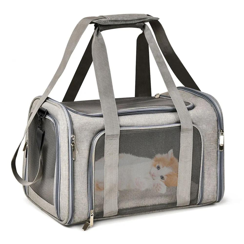 Hundetragetasche, weicher Rucksack mit Seitenteilen, Katzentragetaschen, Hundereisetaschen, von Fluggesellschaften zugelassener Transport für kleine Hunde und Katzen