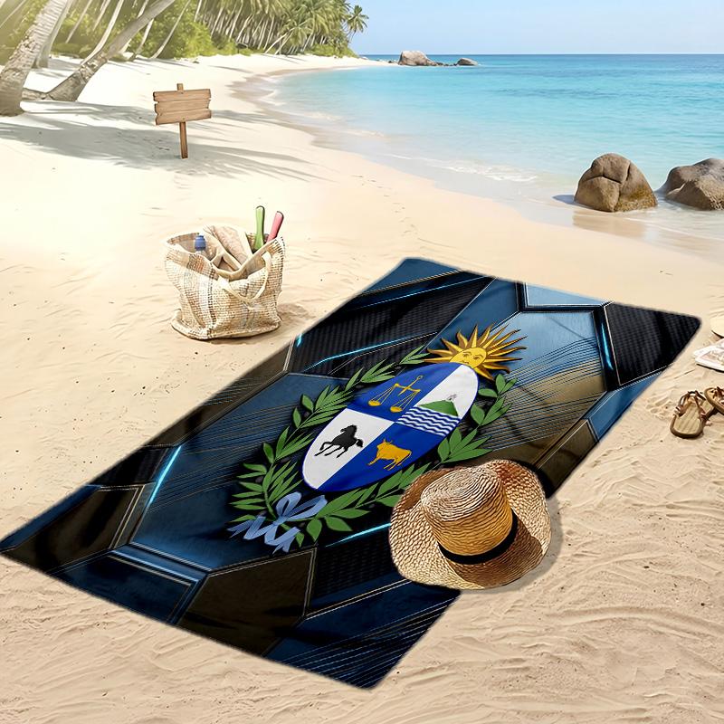 Uruguay Football Print Beach Towel Quick Dry Super Absorbent Soft Bath Towel for Swimming Beach Travel Fan Souvenir Gift