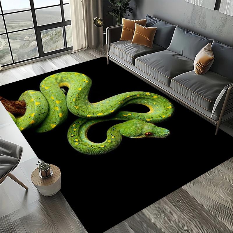 Living Room Sofa Kitchen Entrance Doormat Large Area Rugs 3D Printing Animal Snake Pattern Carpet Non Slip Balcony Floor Mat