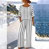 1116 New European and American Stripes Loose Casual Two-piece Set Women's Summer Fashion Vacation High Waist Wide Leg Set