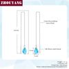 ZHOUYANG Chain Earring For Women Simple Style None Stone Rose Gold Color Ear Line Fashion Jewelry  ZYE236 ZYE237