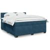Box Spring Bed with Mattress Blue 180 x 200 cm Velvet