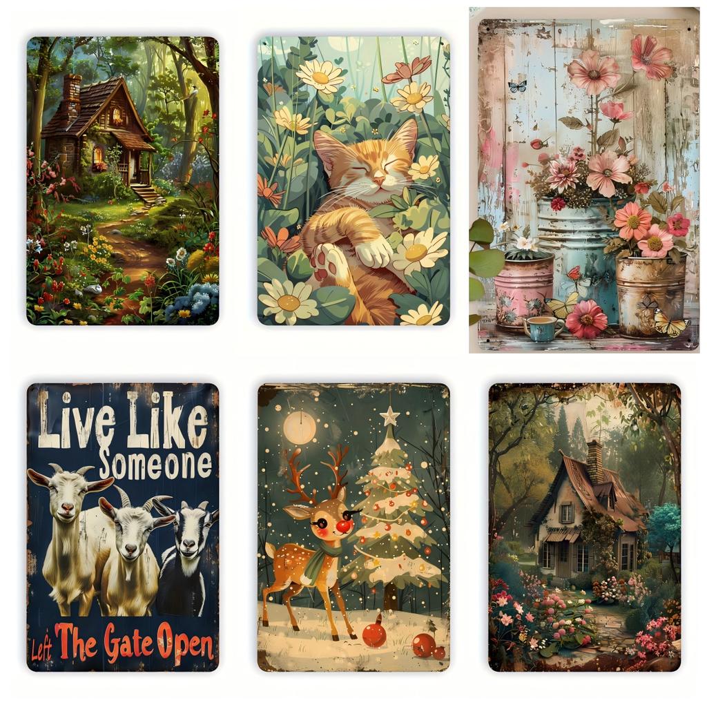 2D Vintage Iron Metal Tin Sign with Protective Coating and Universal Design Perfect for Home Office or Commercial Space