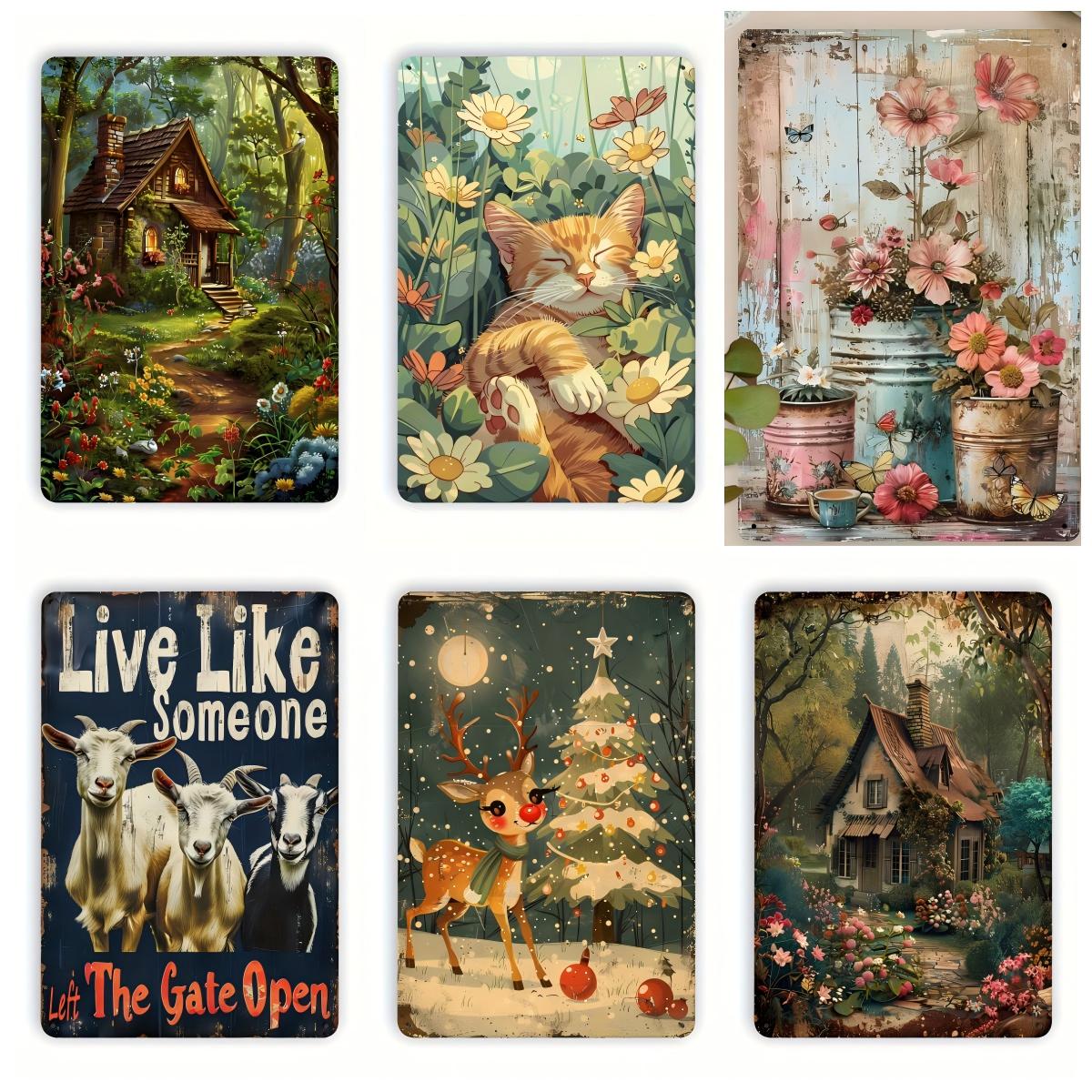 

2D Вінтажний металевий жестяний знак з заліза із захисним покриттям та універсальним дизайном, ідеально підходить для дому, офісу або комерційного приміщення 20x30cm（7.8x11.8inch）