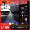 Car Sticker 2/4pcs for Tesla Model Y 3 S X Door LED Logo Projector Puddle Light Super Bright Welcome Light Laser Shadow Li