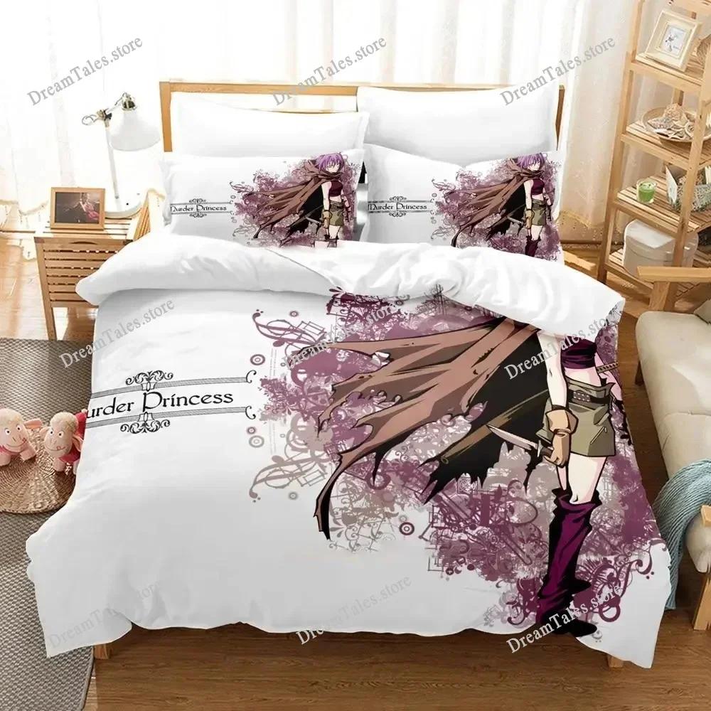 Anime Murder Princess Bedding Set Boys Girls Twin Queen Size Duvet Cover Pillowcase Bed Kids Adult Fashion Home Textileextile741