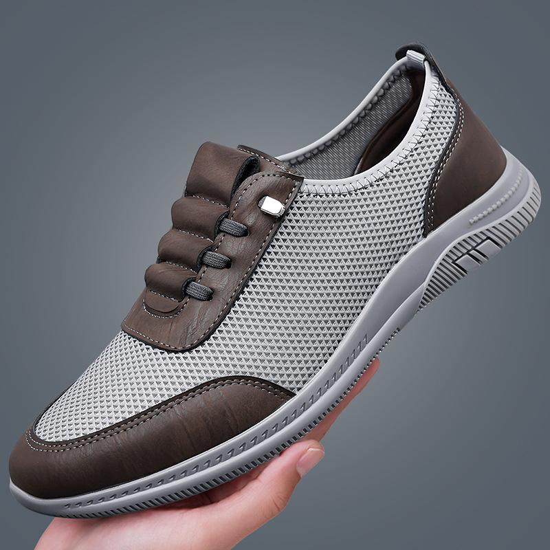 Summer Men's Mesh Casual Sneakers Sweat-Absorbant Breathable Dress Shoes New Comfortable Walking Oxford Shoes Trainers for Men