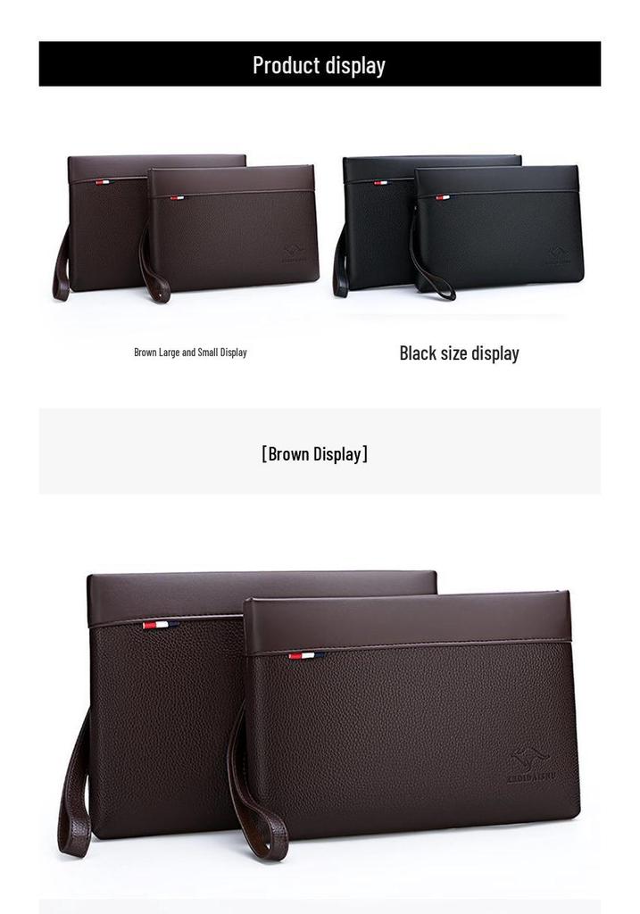 Men's Fashion Solid Color Envelope Clutch Bag – New Style Document and Phone Briefcase