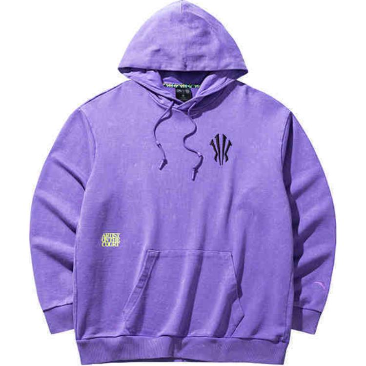 ANTA Men s Kyrie Irving Series Washed Hooded Sweatshirt Purple 172441703-6 S