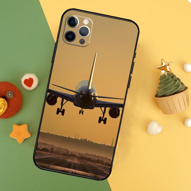 Airplane Plane Aircraft Phone Case For iPhone 17 17Air 16 15 14 13 11 12 Pro Max 12 13 Mini 16E Shockproof Cover