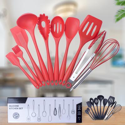 10 PCS Silicone Cookware Set Kitchen Cooking Tools Baking Tools Tableware Silicone Shovel Spoon Scraper Kitchen Accessories
