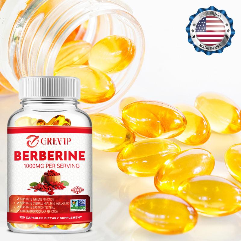 Berb-erine Supplement 500mg (1000mg Per Serving) for Supports Healthy Immune Function, Anti-oxidant,Gastrointestinal & Overall Wellness