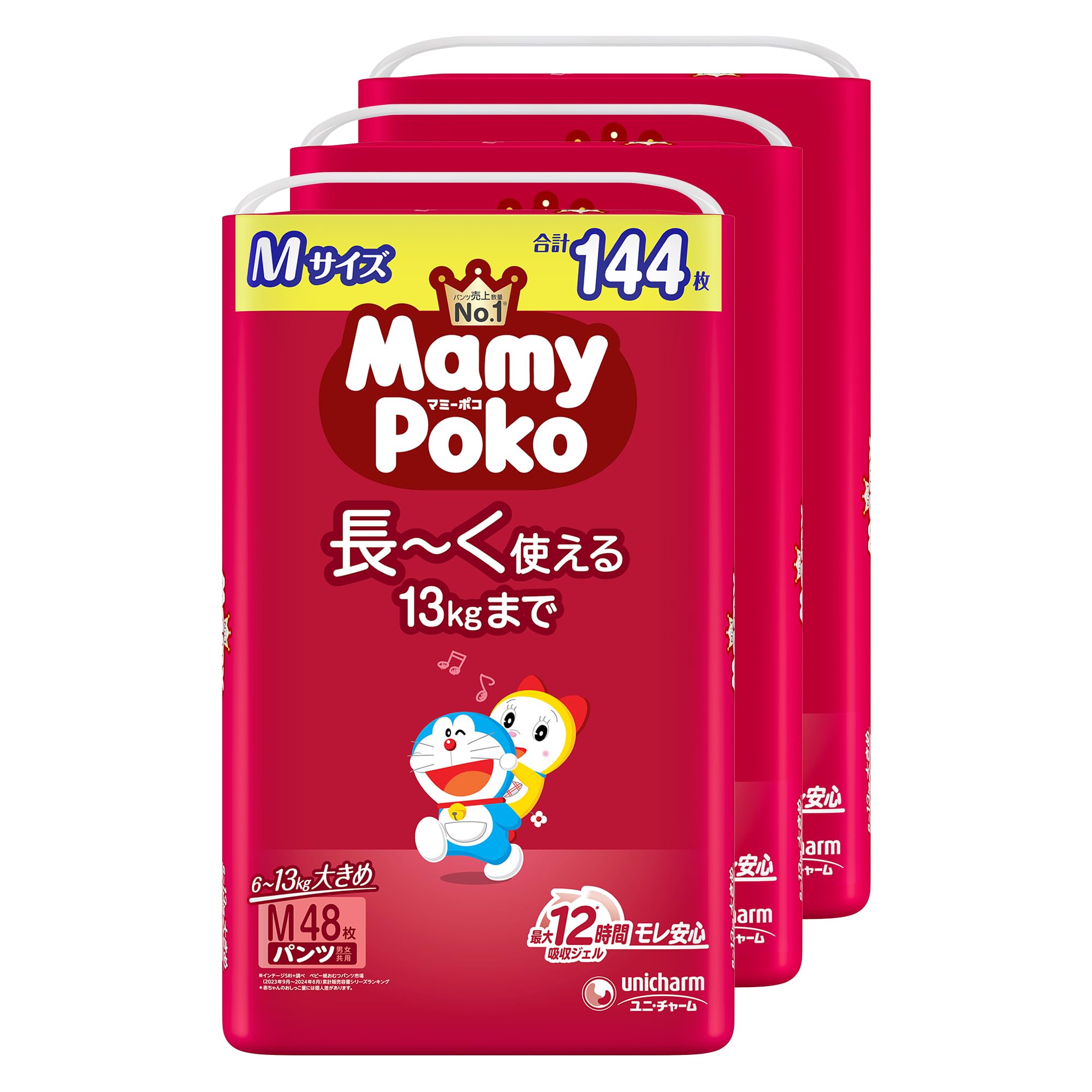 

Size Mamypoko Pants Doraemon Diapers 144 pieces pieces x [Pants M] (6-13kg) (48 3) [Case] белый