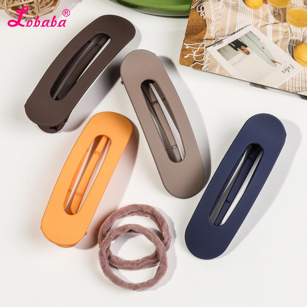 Strong Hold Matte Duck Billed Hair Clips and Barrettes - Acrylic Flat Hair Claws for Women and Girls