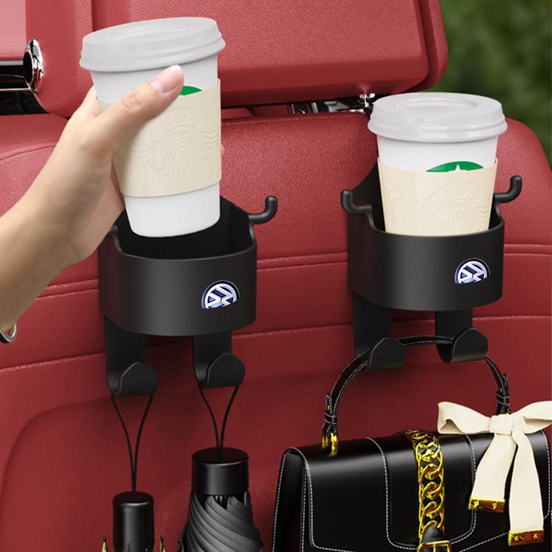For VW New B6 For Volkswagen 1pcs Car Seat Back Water Cup Holder Hook Storage Box Vehicle Drinks Storage Hanger For Volkswagen