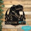 Individuelle T-Rex Metall-Wandkunst Dinosaurier Vintage Heim-Büro Man Cave Dekoration