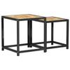 VidaXL Tea Tables 2 Pcs MDF Black and Yellow