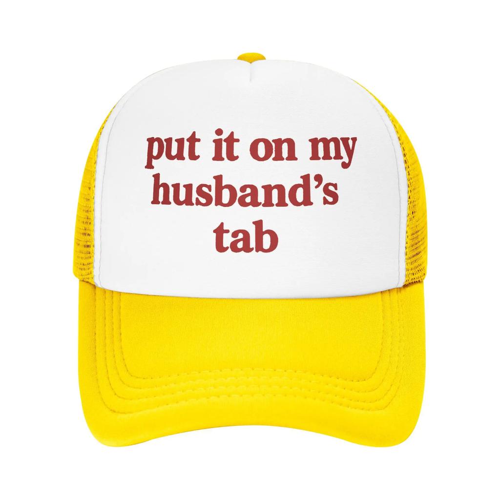 My Husband Letter Red Casual Sun Hats For Unisex Men Summer  Kpop Rock Baseball Cap Street Style High Quality Trucker Hat