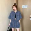 Korean Style Women's Chic Summer Workwear: Versatile Loose Short Sleeve & Shorts Two-Piece Uniform Set