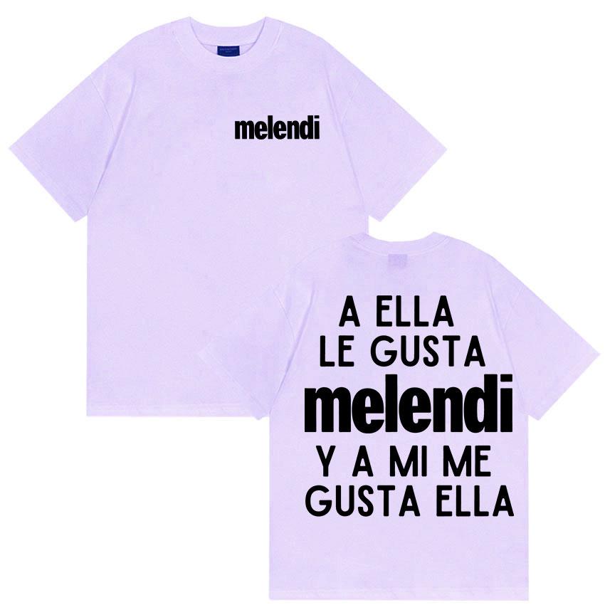 Rapper Melendi AELLALE GUSTA 2025 Album Print T Shirt Men Women Casual Fashion Pure Cotton Short Sleeve Tops T-shirts Streetwear