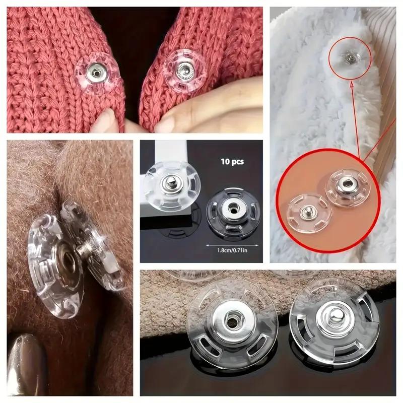 1/3/5KS Plastové Průhledné Neviditelné Knoflíky Patentky Kabátové Patentky Oděvní Doplňky Knoflíky proti Odhalení