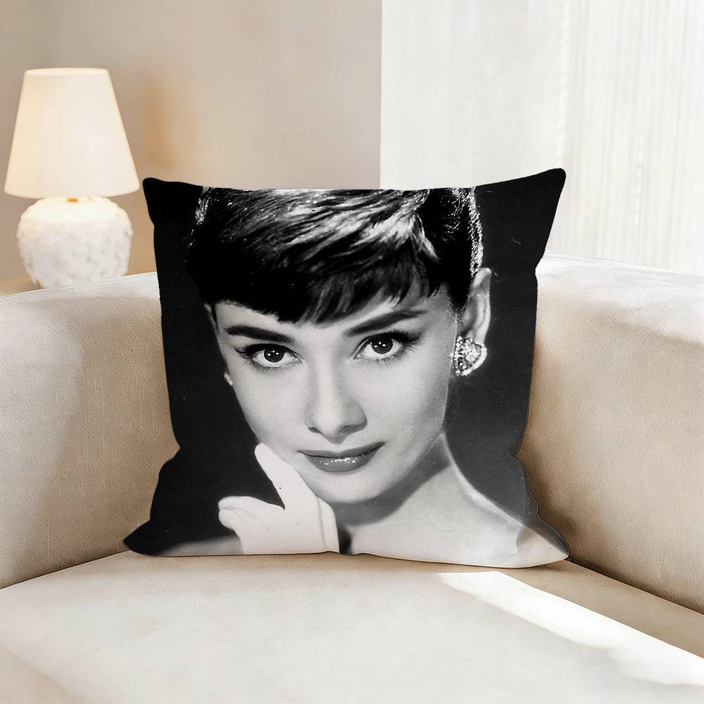 Beautful A-Audrey Hepburn Pillow Case Pattern Printed Pillowcase For Living Room Sofa Cushion Cover