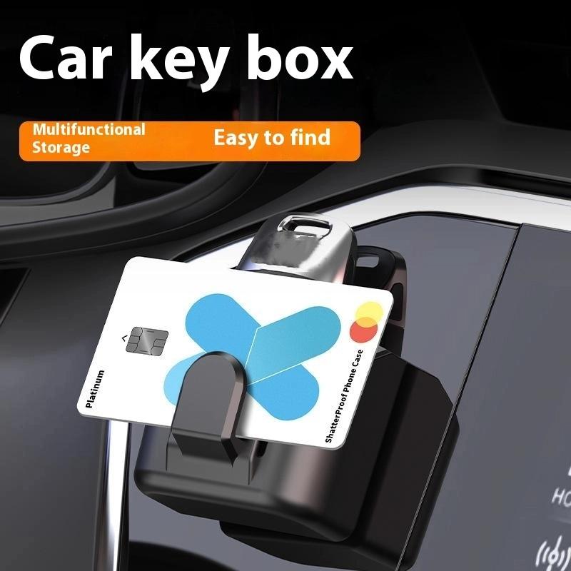 Car Dashboard Key Storage Box Reusable Back Adhesive Organizer Box Anti-Slip Dashboard Organizer Car Stowing Tidying Accessorie