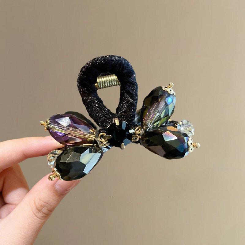 Crystal Half-Up Hair Clip Exquisite Rhinestone Side Hair Clip Shark Clip For Women
